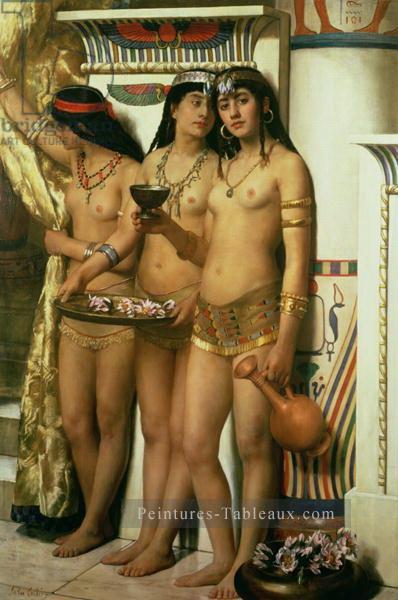 Pharaon s servantes 1883 2 John collier préraphaélite Araber Peintures à l'huile